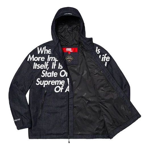 Supreme x JUNYA WATANABE COMME des GARONS MAN GORE-TEX Denim Parka 'Black White' SUP-FW21-274
