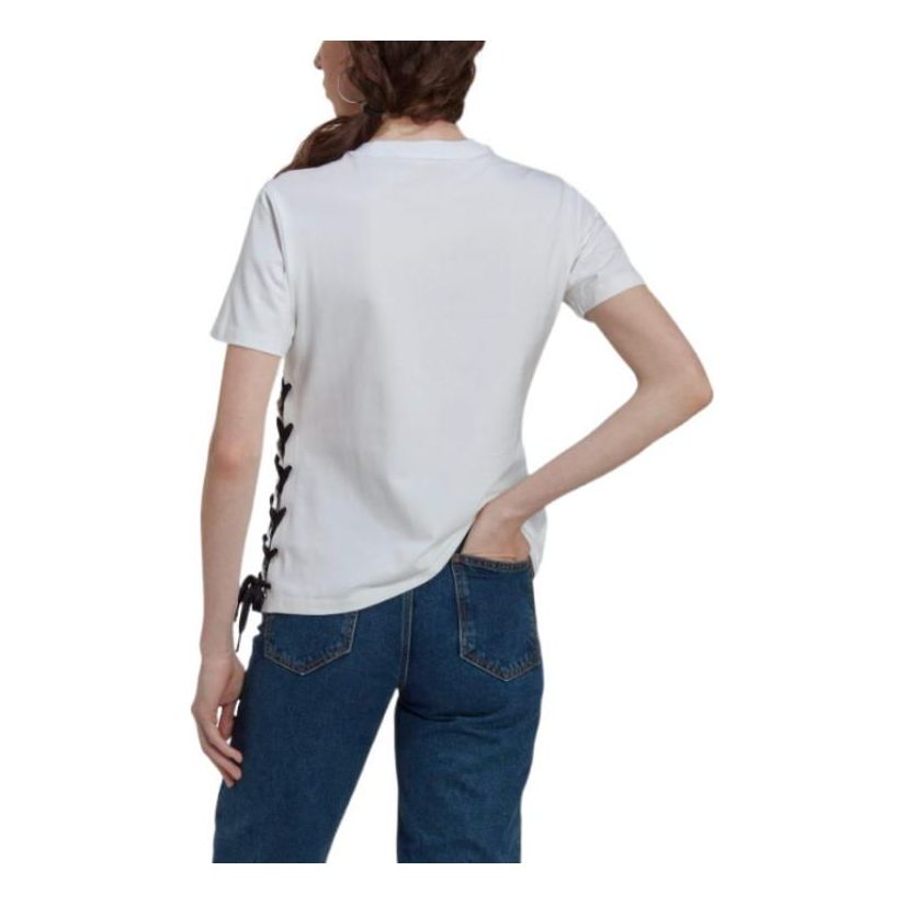 (WMNS) adidas Always Original Trefoil T-Shirt Asia Sizing 'White Black' HS2598