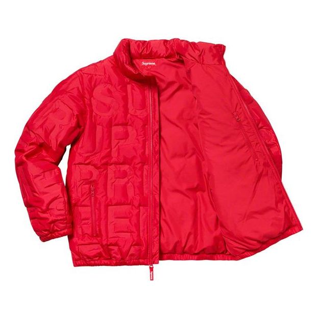 Supreme Bonded Logo Puffy Jacket 'Red' SUP-SS19-017