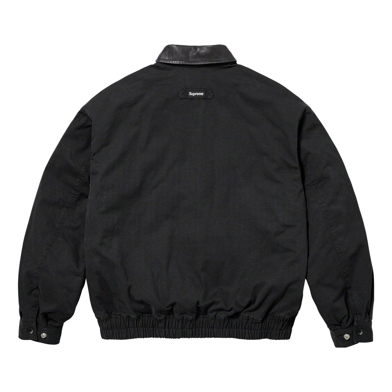 Supreme Leather Collar Utility Jacket 'Black' SUP-FW23-034