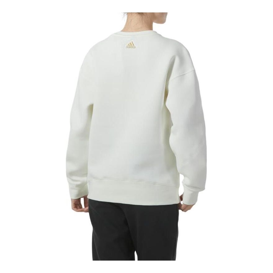 (WMNS) adidas Graphic Crew Sweatshirt Asia Sizing 'White Putty Mauve' IY5388