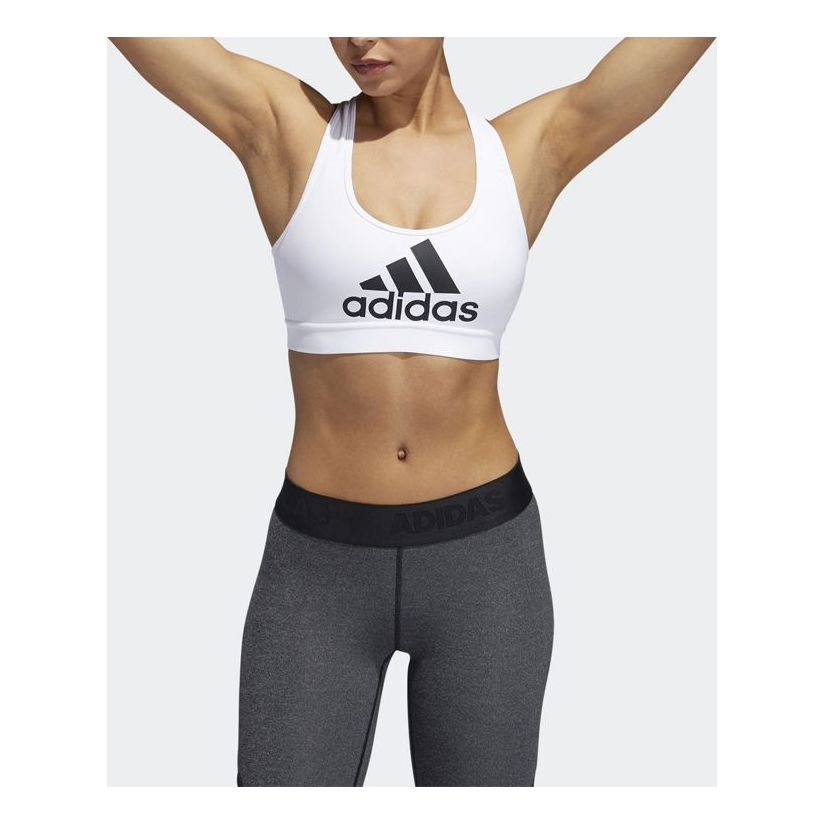 (WMNS) adidas DonAsia Sizing 't Rest Badge of Sport Bra 'White Black' EA3297
