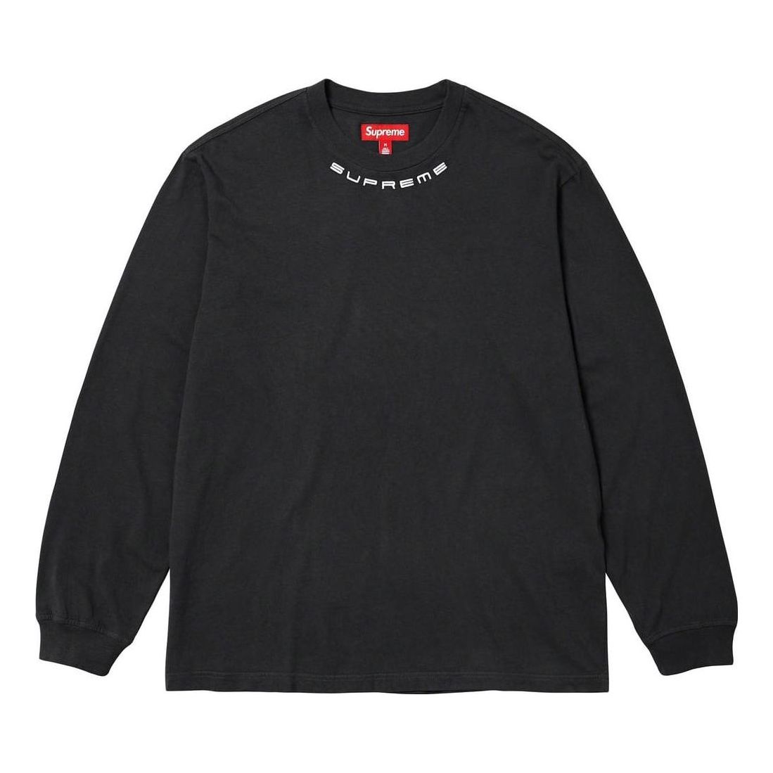 Supreme Collar Logo L/S Top 'Black' SUP-FW23-236