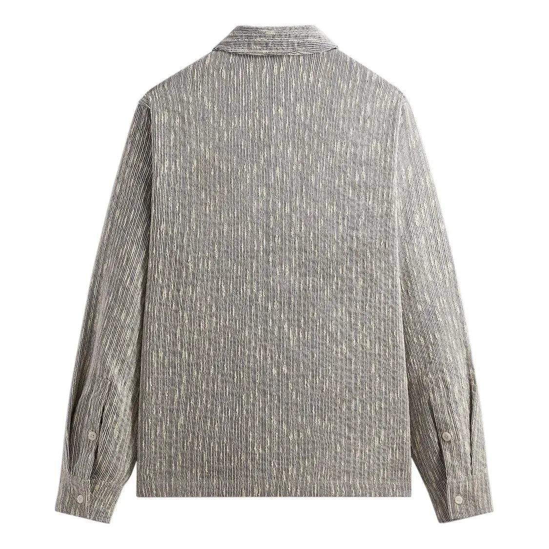 KITH SS24 Slub Boucle Boxy Collared Overshirt 'Ink' KHM031816-432