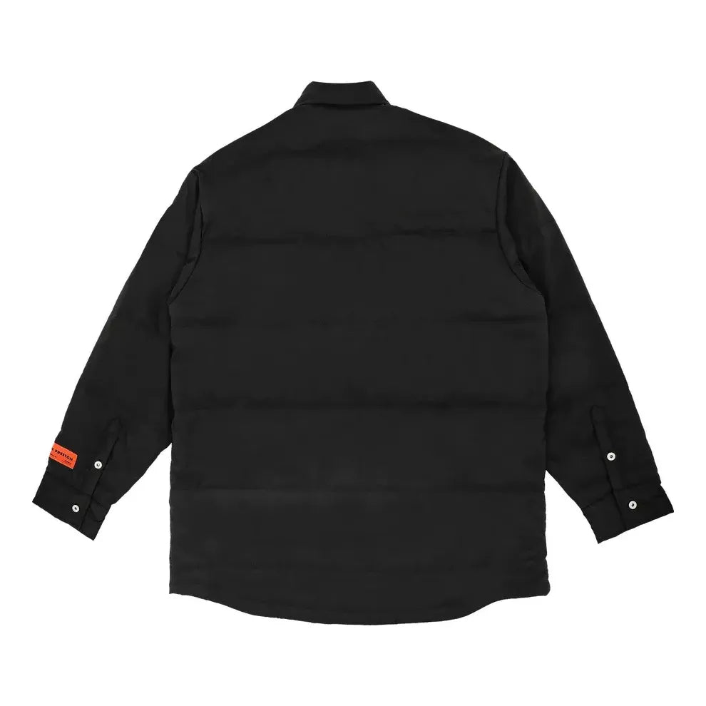 HERON PRESTON Quilted Nylon Shirt 'Black' HMEA072F21FAB0011000