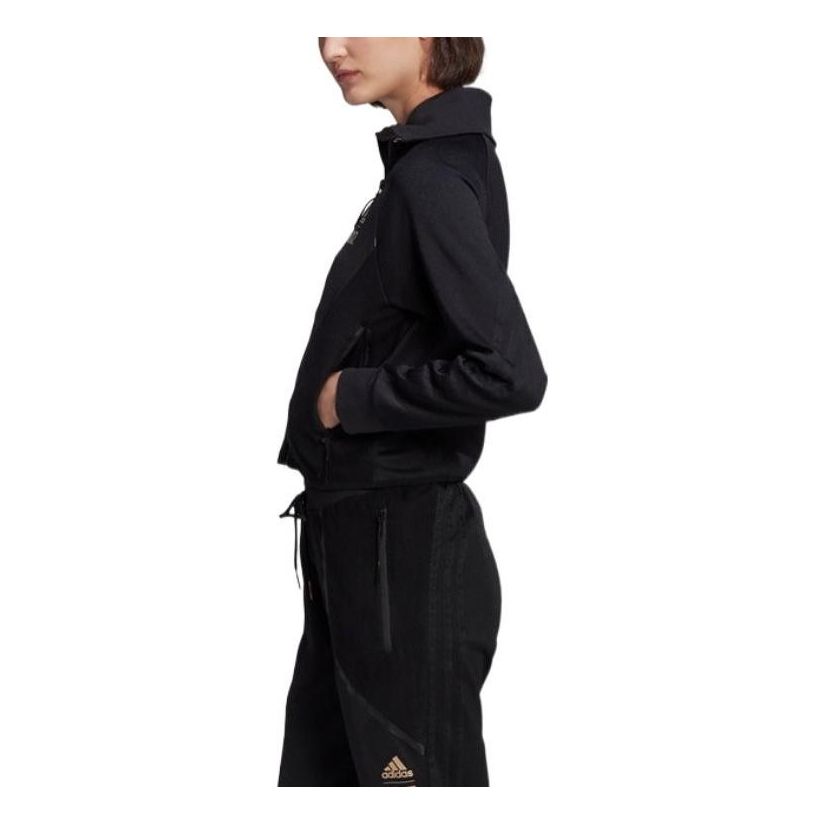 (WMNS) adidas x James Bond Sportswear Track Top Asia Sizing 'Black' GN6817