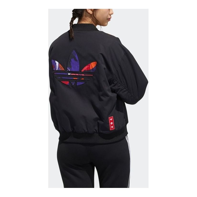 (WMNS) adidas CNY MA-1 Bomber Asia Sizing 'Black Red' GN9071