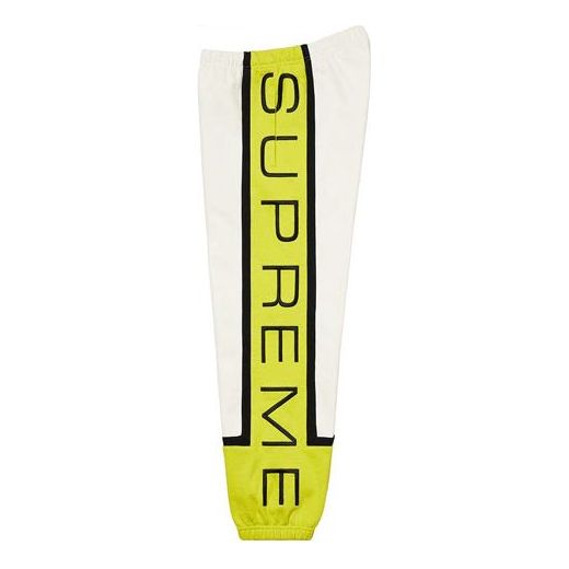 Supreme Paneled Sweatpants 'White Yellow Black' SUP-SS21-466