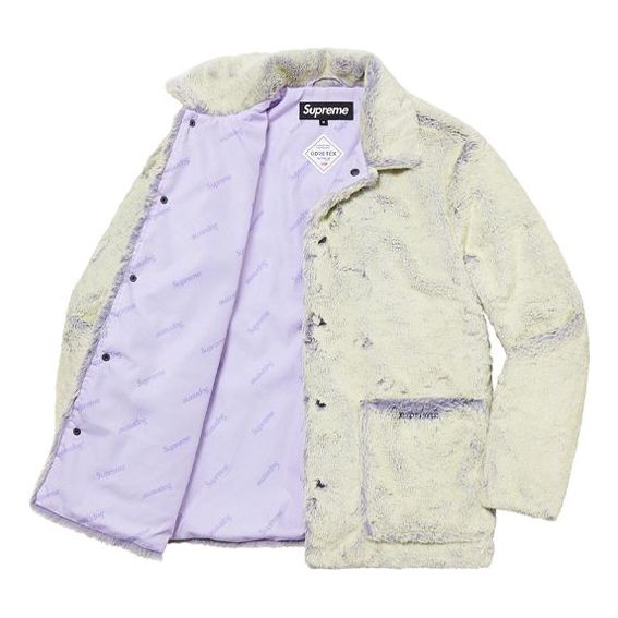 Supreme 2-Tone Faux Fur Shop Coat 'White Purple' SUP-FW21-165