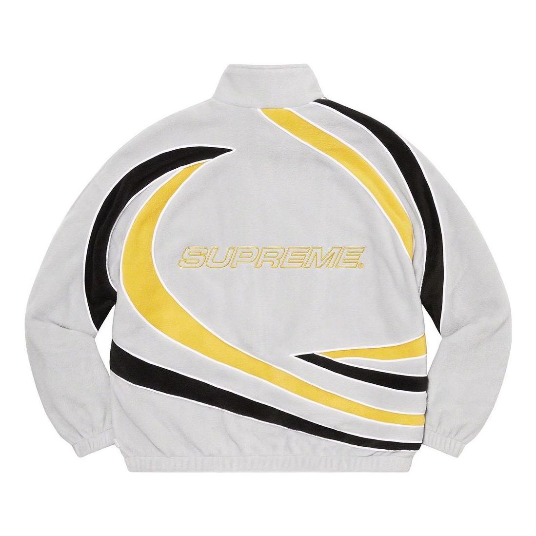 Supreme Racing Fleece Jacket 'Grey Black Yellow' SUP-SS23-170