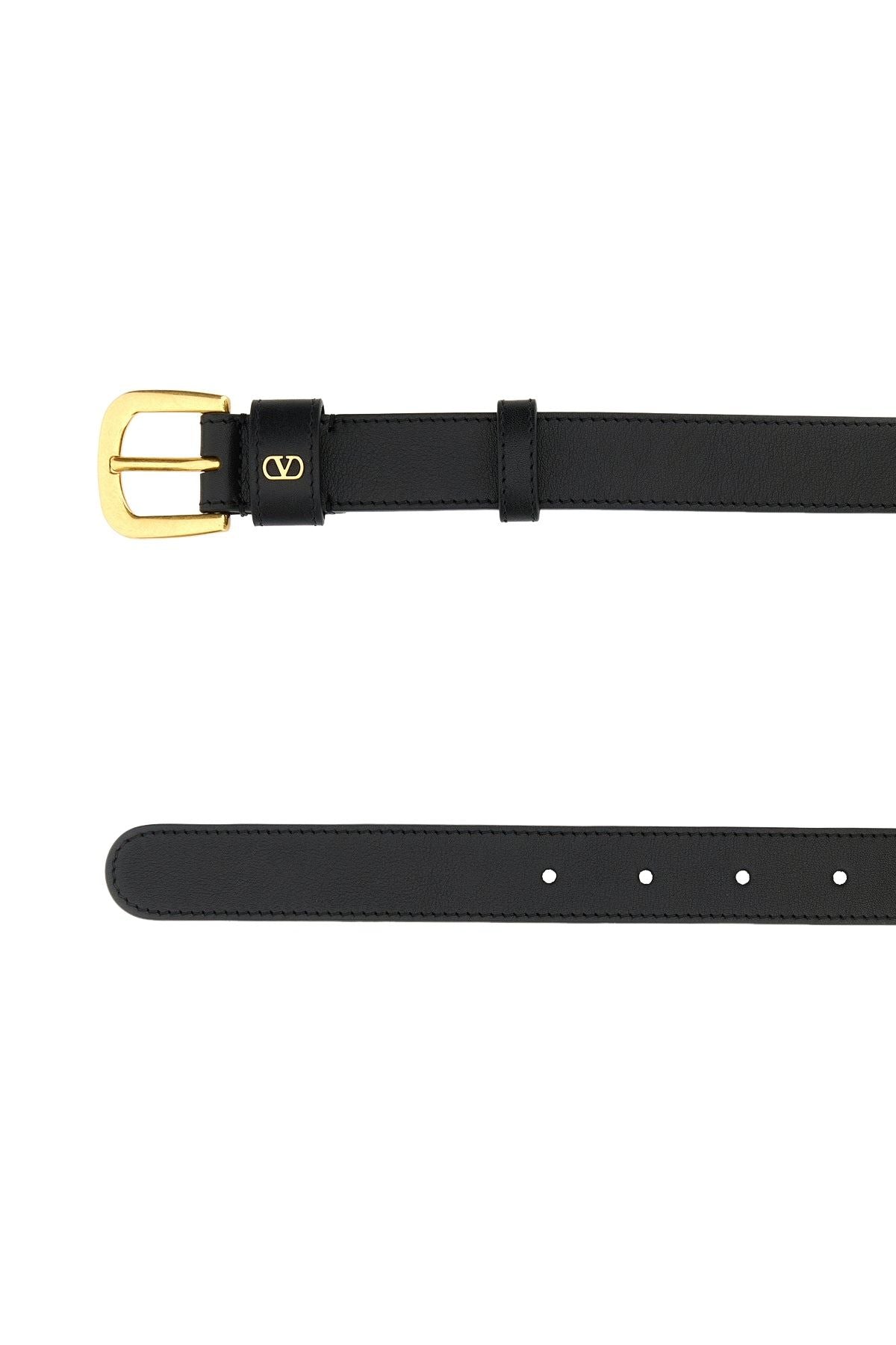 (WMNS) Valentino SS26 V Logo Signature Belt 'Black' T0SM1PPU0NO