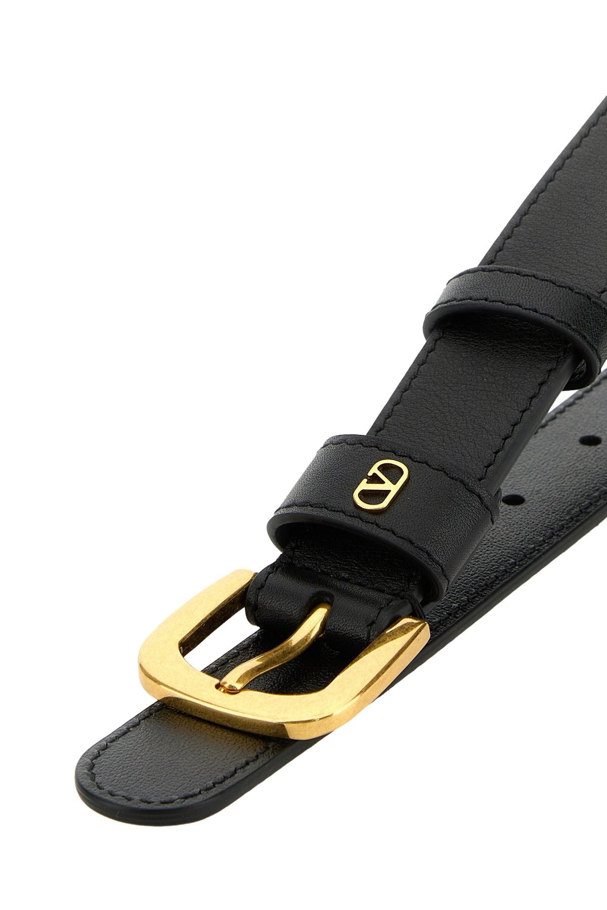 (WMNS) Valentino SS26 V Logo Signature Belt 'Black' T0SM1PPU0NO