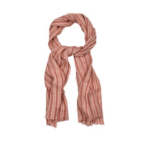 Brunello Cucinelli Striped Frayed-Edge Scarf