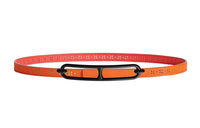 HERMES Roulis Buckle & Double-Sided Epsom Calfskin Leather Belts Women's Orange Width: 1.3cm