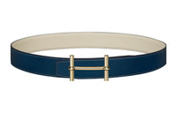 HERMES Leather Belts Men Blue
