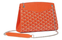 GOYARD Rouette Canvas With Leather Totes Chain Bag Shoulder Bag Women's Orange
