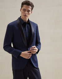 Brunello Cucinelli Tuxedo Linen Suit Jacket