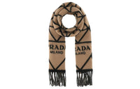 PRADA Knit Scarves Women's Brown