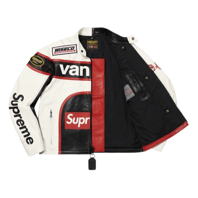 Supreme x Yohji Yamamoto x Vanson Leather Split Jacket 'White Black White' SUP-FW22-415