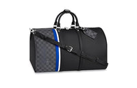 LOUIS VUITTON Cow Leather Handbags Travel Bags Men's Black