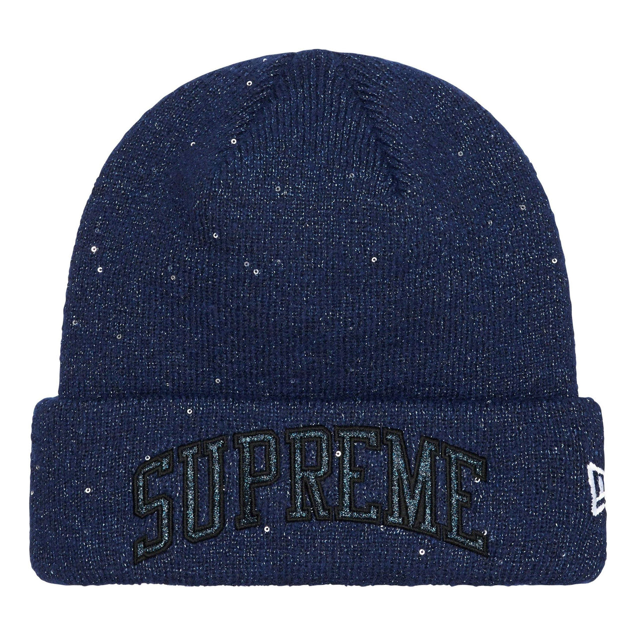 Supreme New Era Metallic Arc Beanie SS23 'Navy' SUP-SS23-2240-N