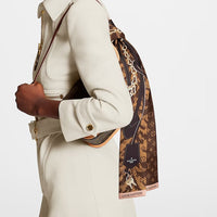 LOUIS VUITTON Silk Scarves Women's Brown