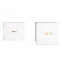 DIOR Metal Crystal Stud Earrings Women's Gold