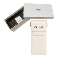 CELINE Plastic Irregular Shape Sunglasses Women's Silver