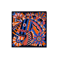 HERMES Plated Rake Bangles Unisex Blue