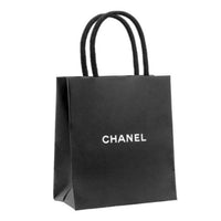 CHANEL Smooth Leather Knit Scarves Unisex Black