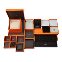 HERMES Calfskin Bangles Men's Orange