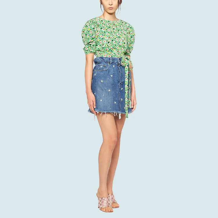 MIU MIU SS21 Miniskirt Women's Blue