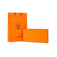 HERMES Cashmere Knit Scarves Unisex Khaki