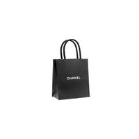 CHANEL Silk Silk Scarves Women's Milky White/black