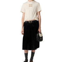 MIU MIU Logo-Embellished Crewneck T-Shirt