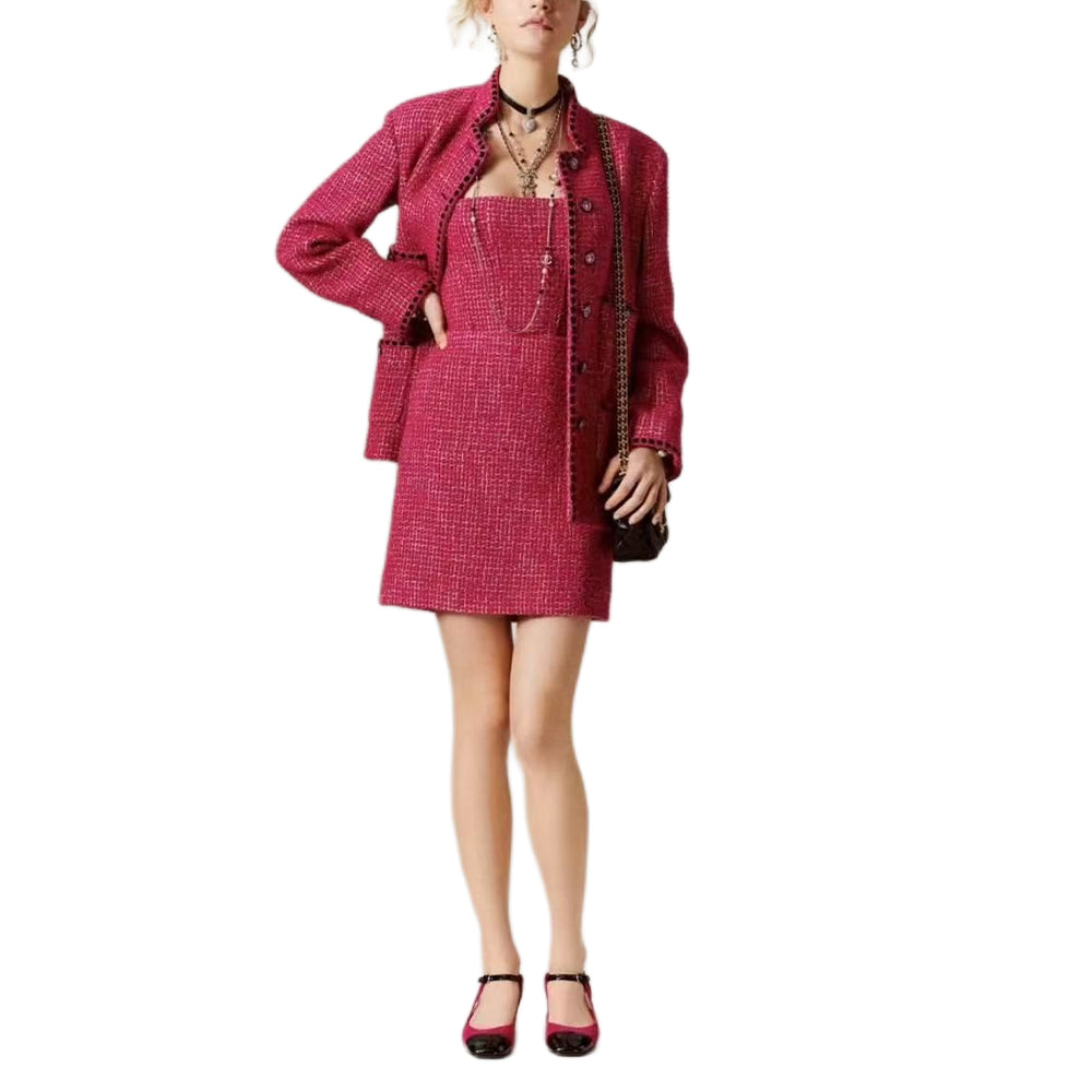 CHANEL Jackets Coats Women's Pink