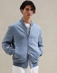 Brunello Cucinelli Zip-Pocket Bomber Jacket