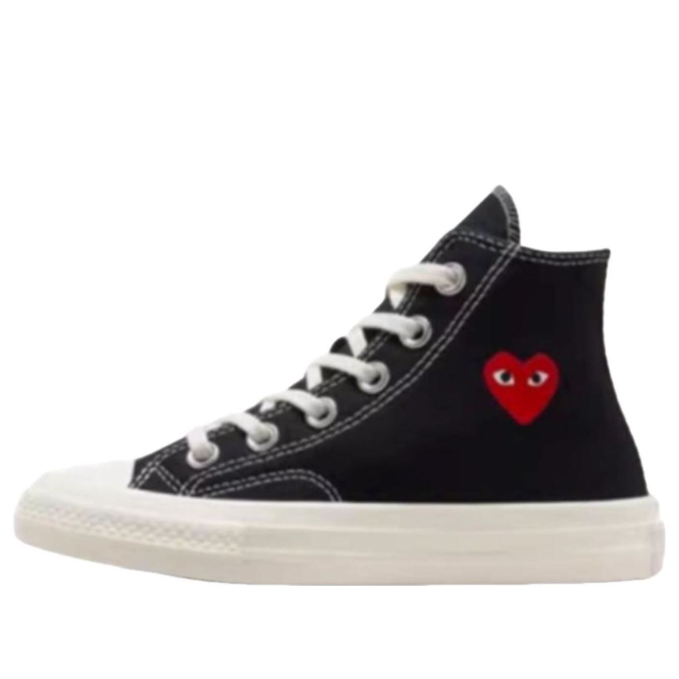 (PS) Converse x Comme des Garcons PLAY Chuck Taylor All Star 70 Hi 'Single Heart Black' A08802C