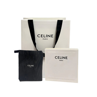 CELINE Calfskin Leather Belts Men's Black 3CM