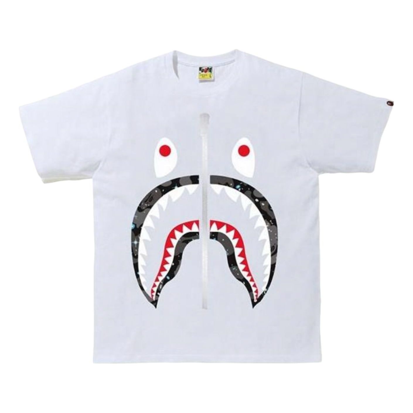 A Bathing Ape Space Camo Shark T-Shirt 'White' 1H80-110-020-WHITE