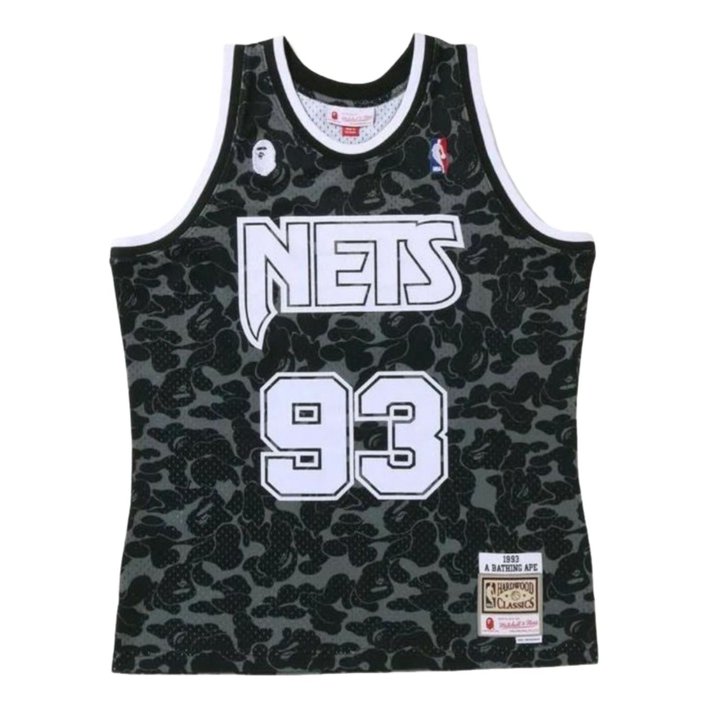 A Bathing Ape Mitchell & Ness Nets Jersey 'Black' 1I23-108-904-BLK