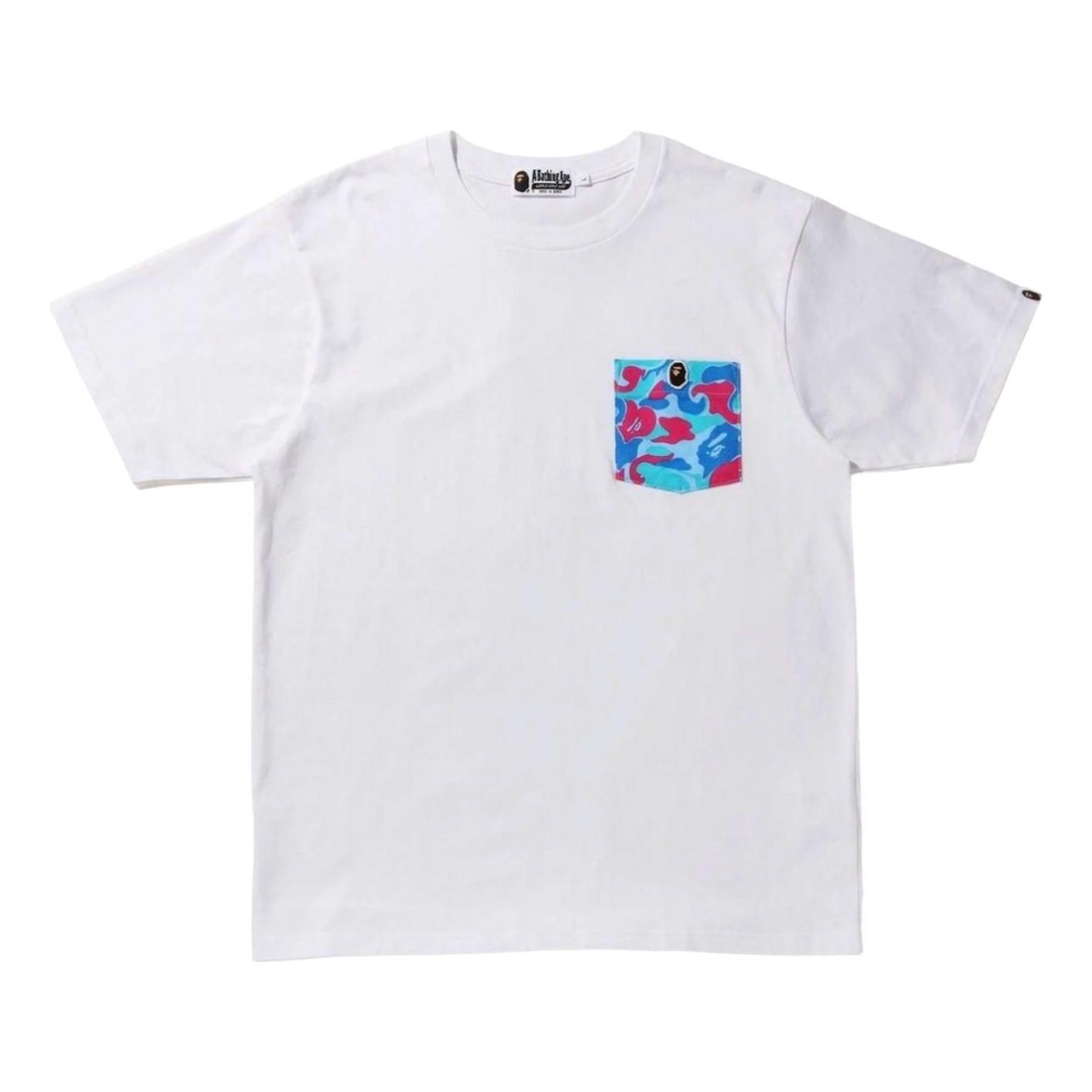 A Bathing Ape Marble Camo Pocket T-Shirt 'White' 1I30-109-005-WHT