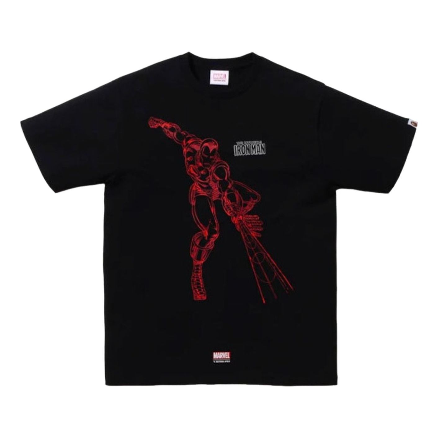 A Bathing Ape x MARVEL IRON MAN T-Shirt 'Black' 1I73-110-904-BLK