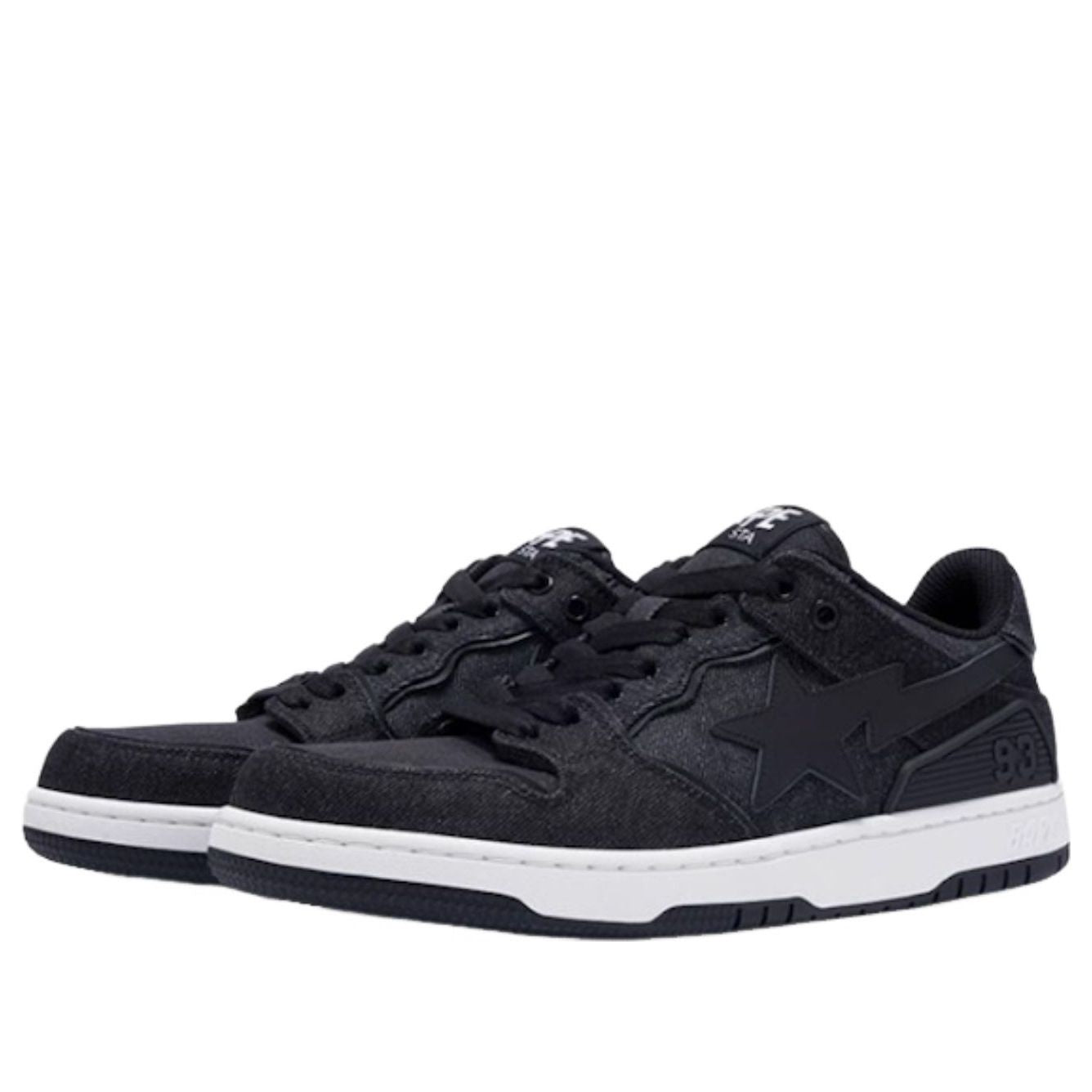A Bathing Ape Sk8 Sta 'Black Denim' 1J20-191-005