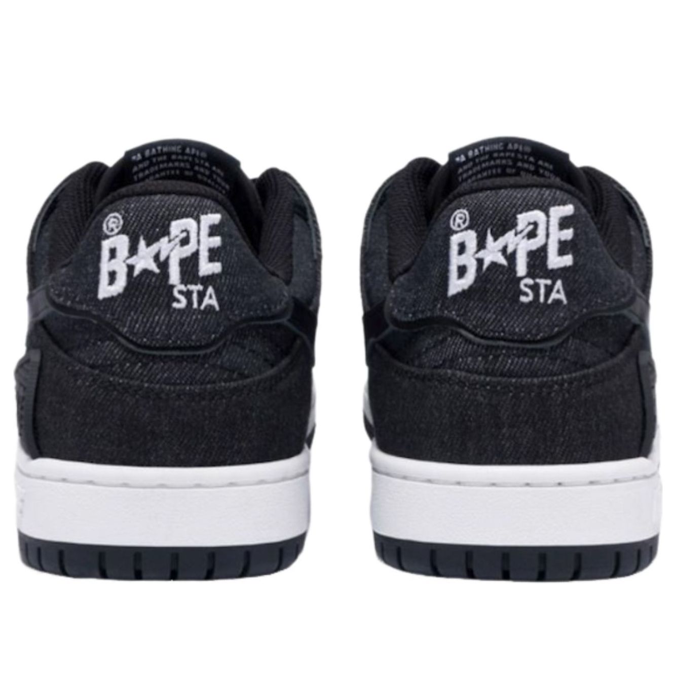 A Bathing Ape Sk8 Sta 'Black Denim' 1J20-191-005