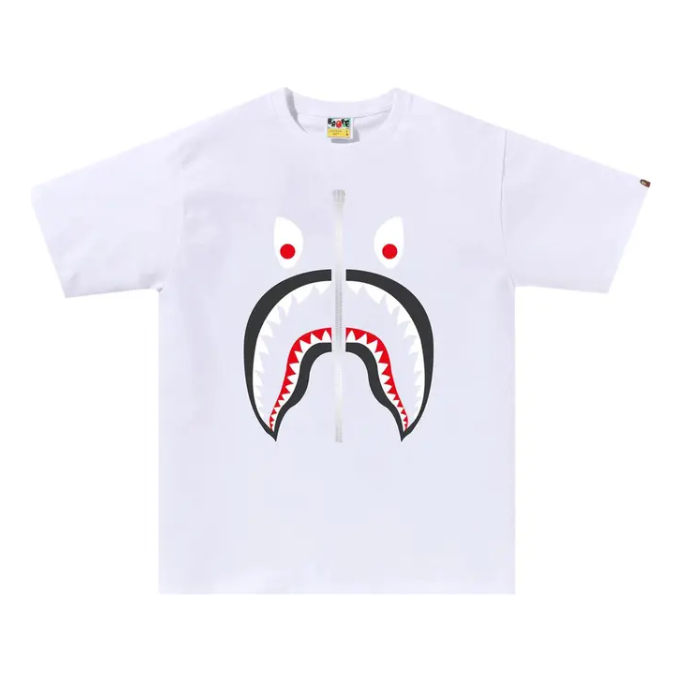 A Bathing Ape Mad Shark T-Shirt 'White' 1J80-110-059-WHT