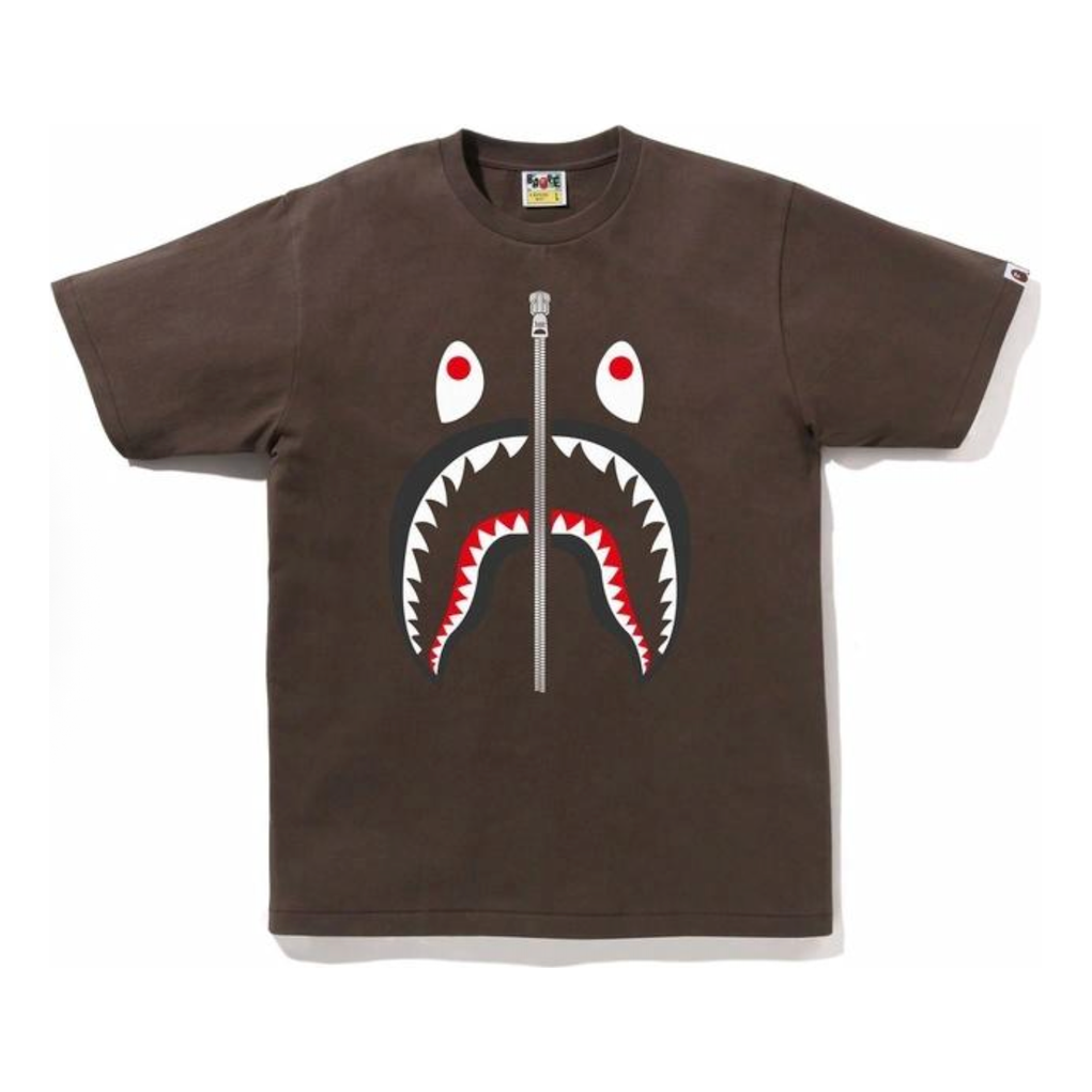 A Bathing Ape Shark T-Shirt 'Brown' 1J80-110-004-BRW