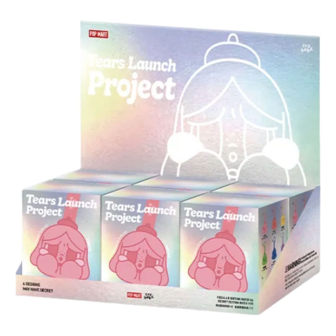 Pop Mart CRYBABY Tears Launch Project Series Plush Pendant Sealed Case (6 Blind Boxes) PPMT-2602-0021-1069343471