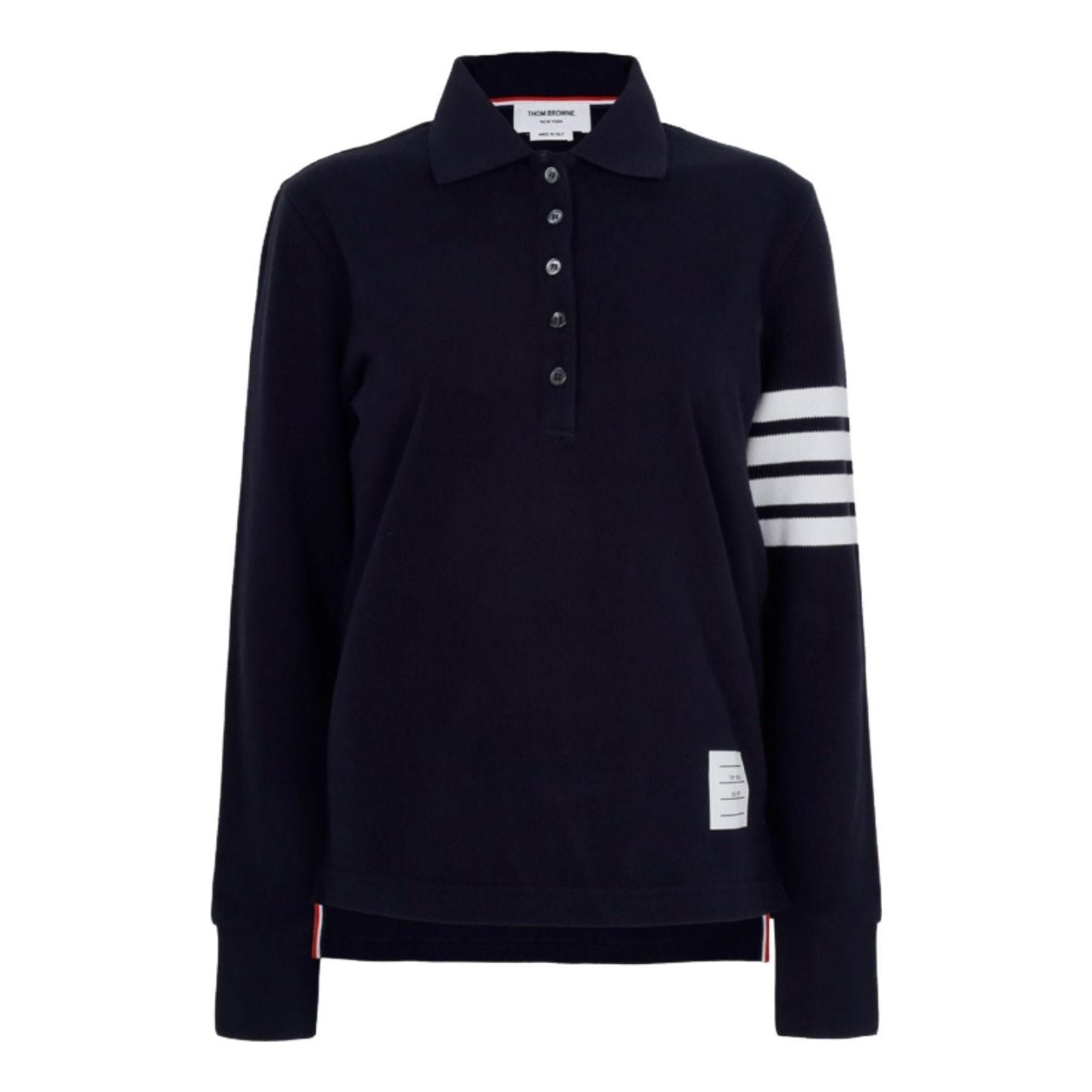 (WMNS) (W) Thom Browne Collar T-Shirt 'Navy' FJP053G-07976-415