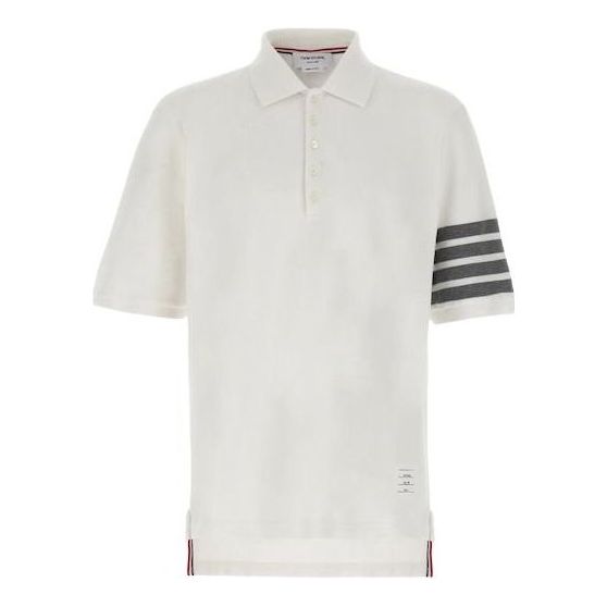THOM BROWNE Collar Short Sleeve T-Shirt 'White' MJP136G-07976-100